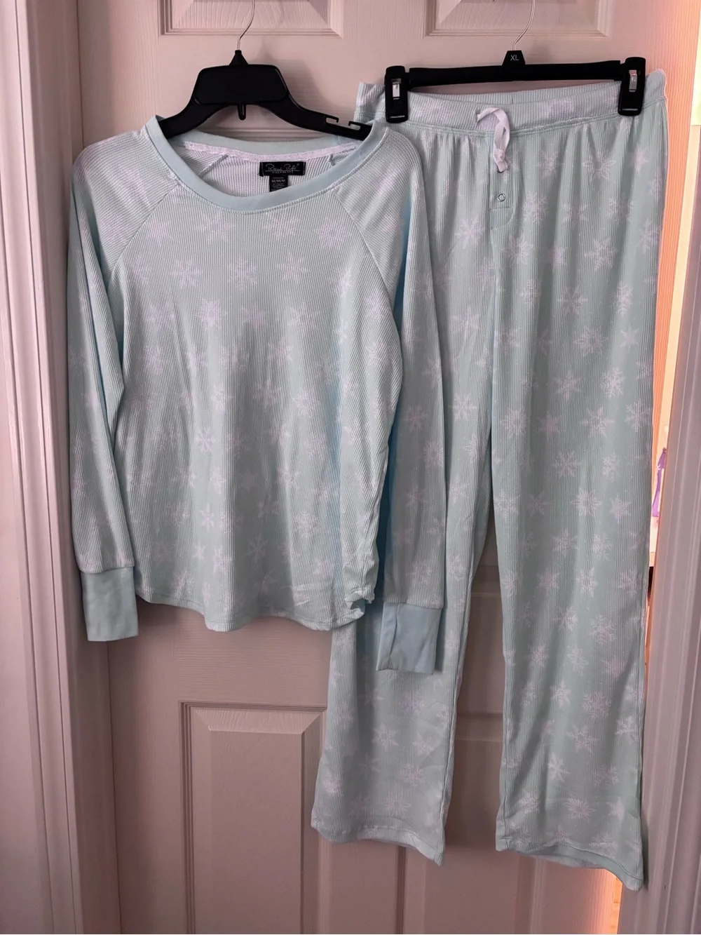 Light Blue Snowflake Pajama Set